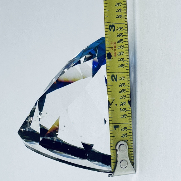 Swarovski Silver Crystal Berm Blue Art 7452 NR 060 Cone Paperweight Original Box - Picture 7 of 8